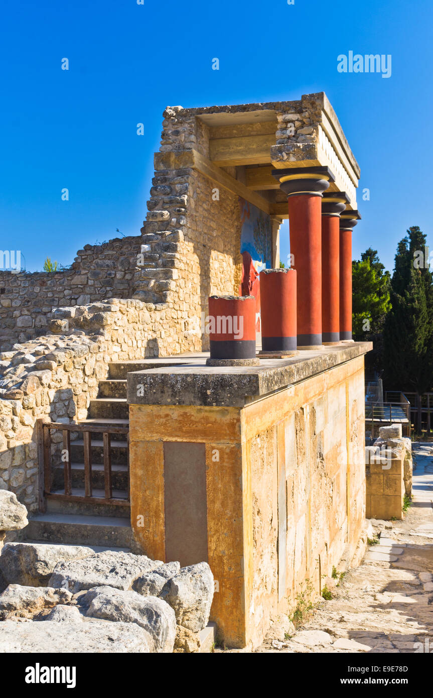 Détails de Knossos palace près de Héraklion, Crète Banque D'Images