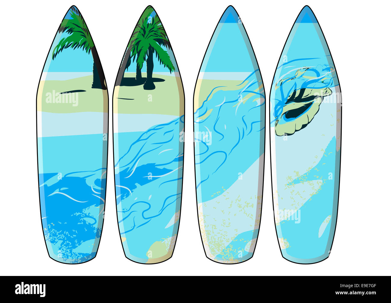 planche de surf Banque D'Images