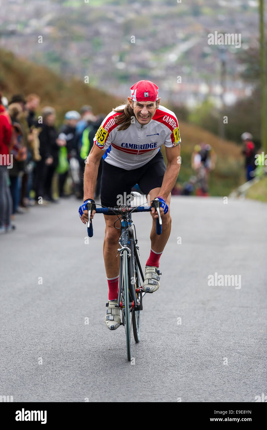 Stocksbridge, Sheffield, Royaume-Uni. 26Th Oct 2014. Keeler dans la concurrence Ralph Hill National Escalade championnats 2014. Crédit : Jeremy Abrahams / Alamy Live News Banque D'Images