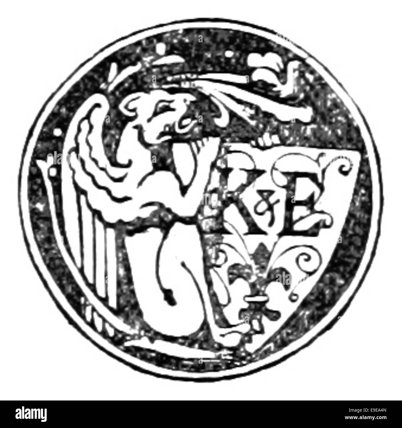 Une illustration de 1878, faisant référence aux imprimeurs Pkerby & Endean situés au 190 Oxford Street, Londres. L’image souligne probablement le rôle de l’entreprise dans l’édition et l’impression à la fin du XIXe siècle. Banque D'Images