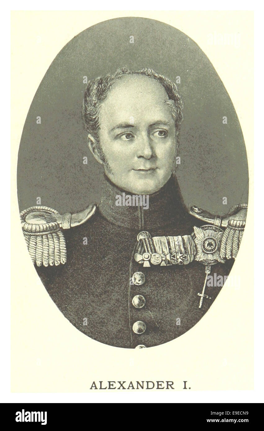 Une illustration de 1894 par Maline représentant Alexandre Ier, l'empereur de Russie. L'image se concentre sur la représentation de cette figure importante de l'histoire russe, reflétant son règne et ses contributions à l'empire. Banque D'Images