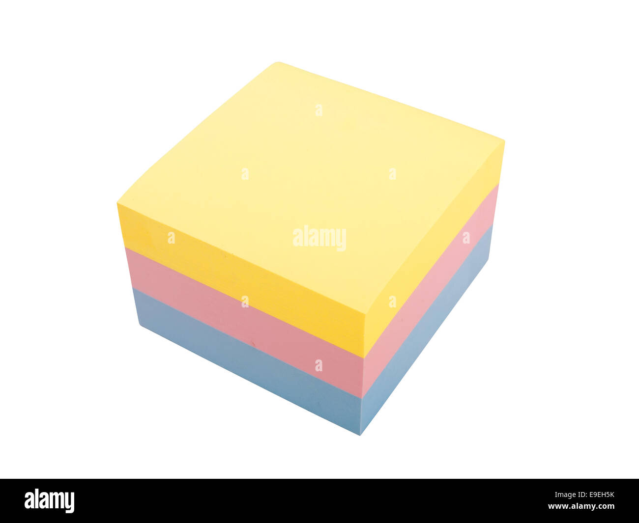 Trois couleur bloc de post it Banque D'Images