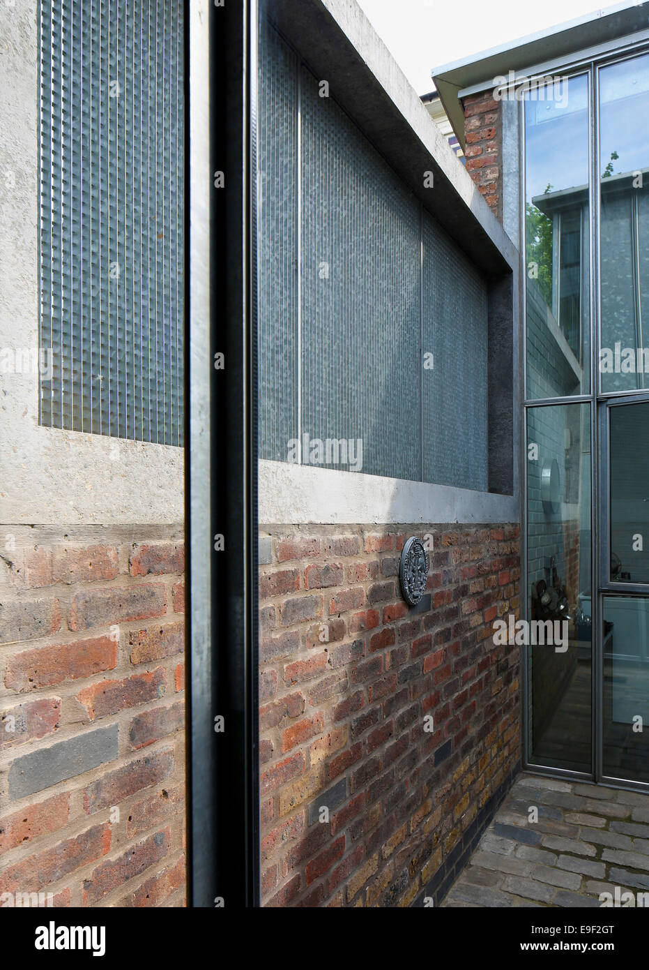 Hale Street House, un revoir, Londres, Royaume-Uni. Architecte : DSDHA, 2014. Voir 8 ans après l'achèvement, à la perspective Banque D'Images