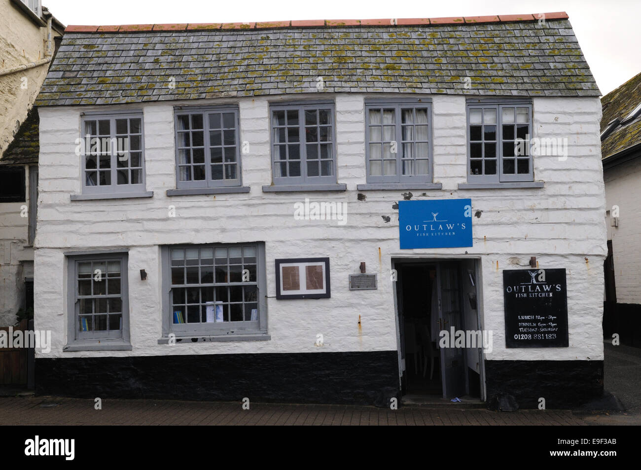 Nathan Outlaw's Restaurant dans le plus ancien bâtiment de port Isaac Cornwall England UK GO Banque D'Images