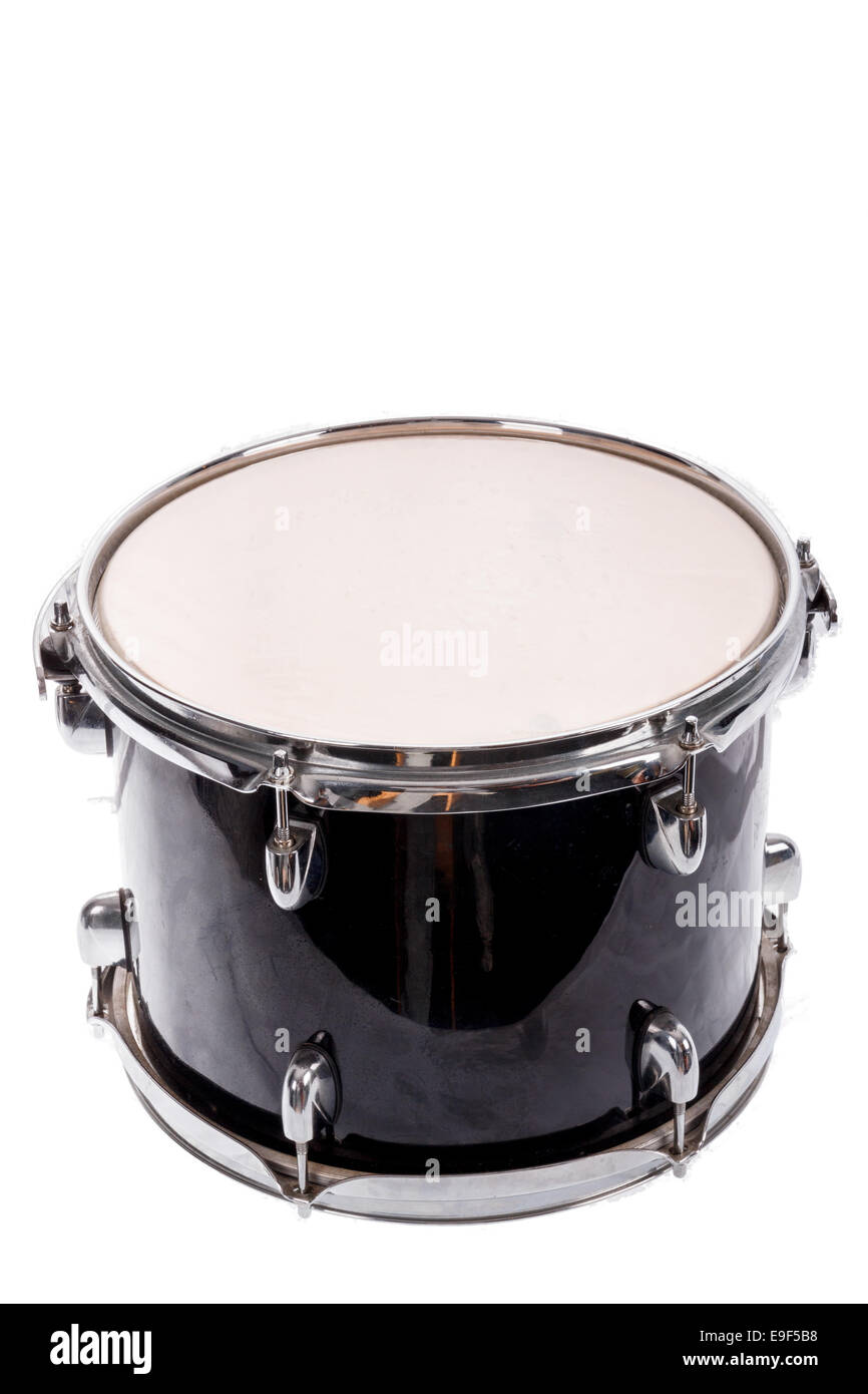 Photo de grosse caisse de la musique classique noir sur fond blanc Banque D'Images