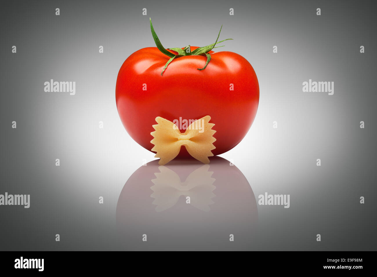 Tout à fait un imposant monsieur tomate. Banque D'Images