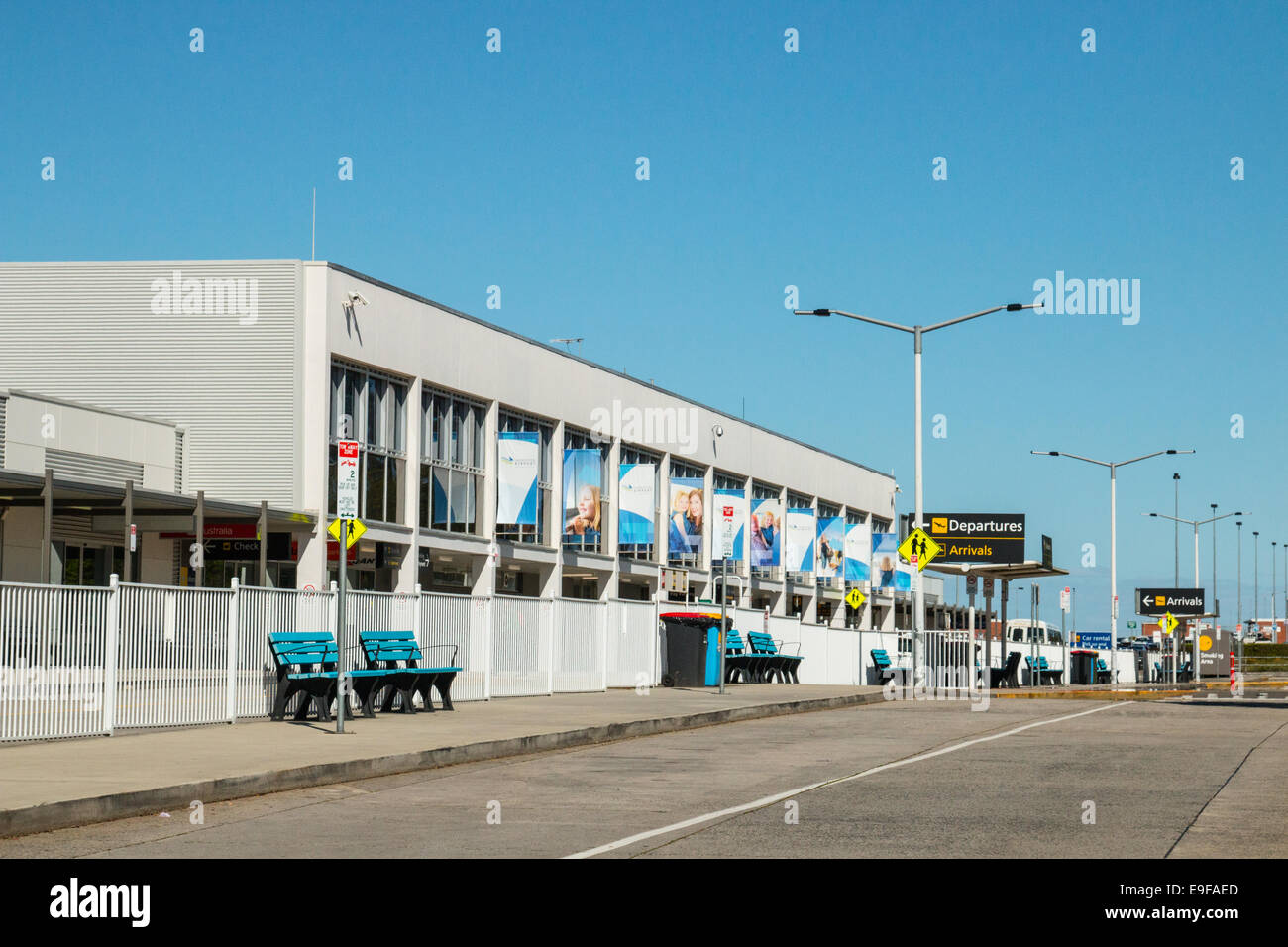 Entrée de l'aéroport de Launceston, Tasmanie, Australie Banque D'Images