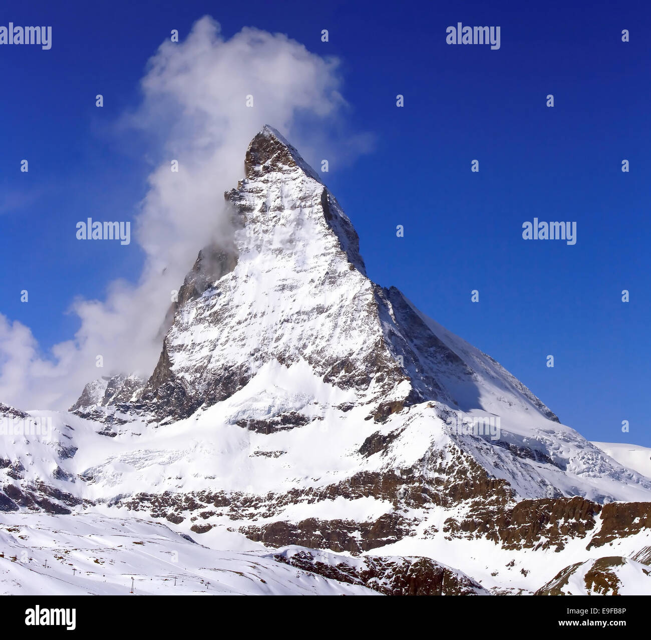 Matterhorn peak Alp Suisse Banque D'Images