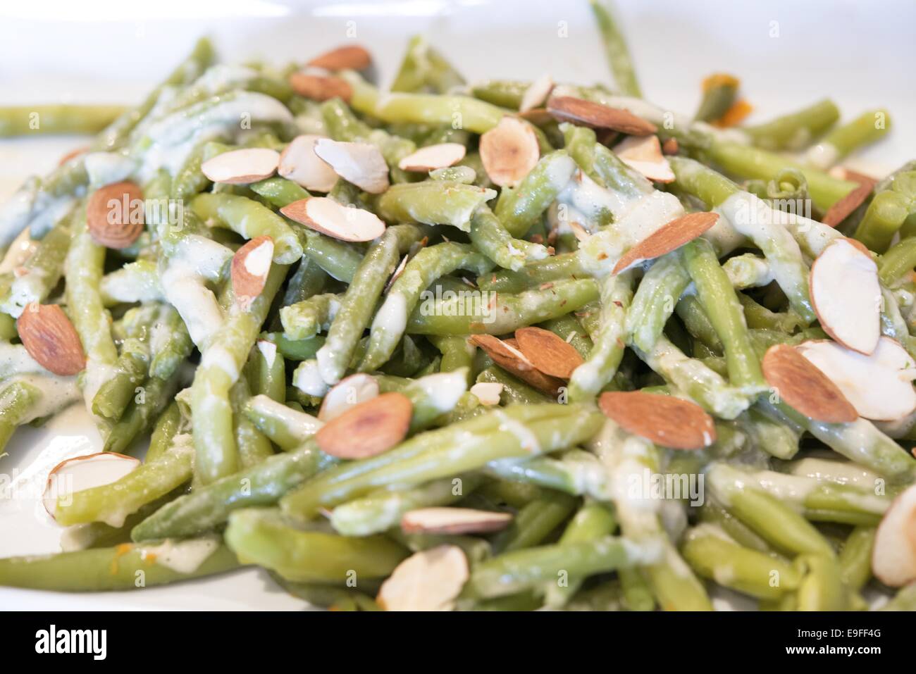 Salade de haricots verts Banque D'Images