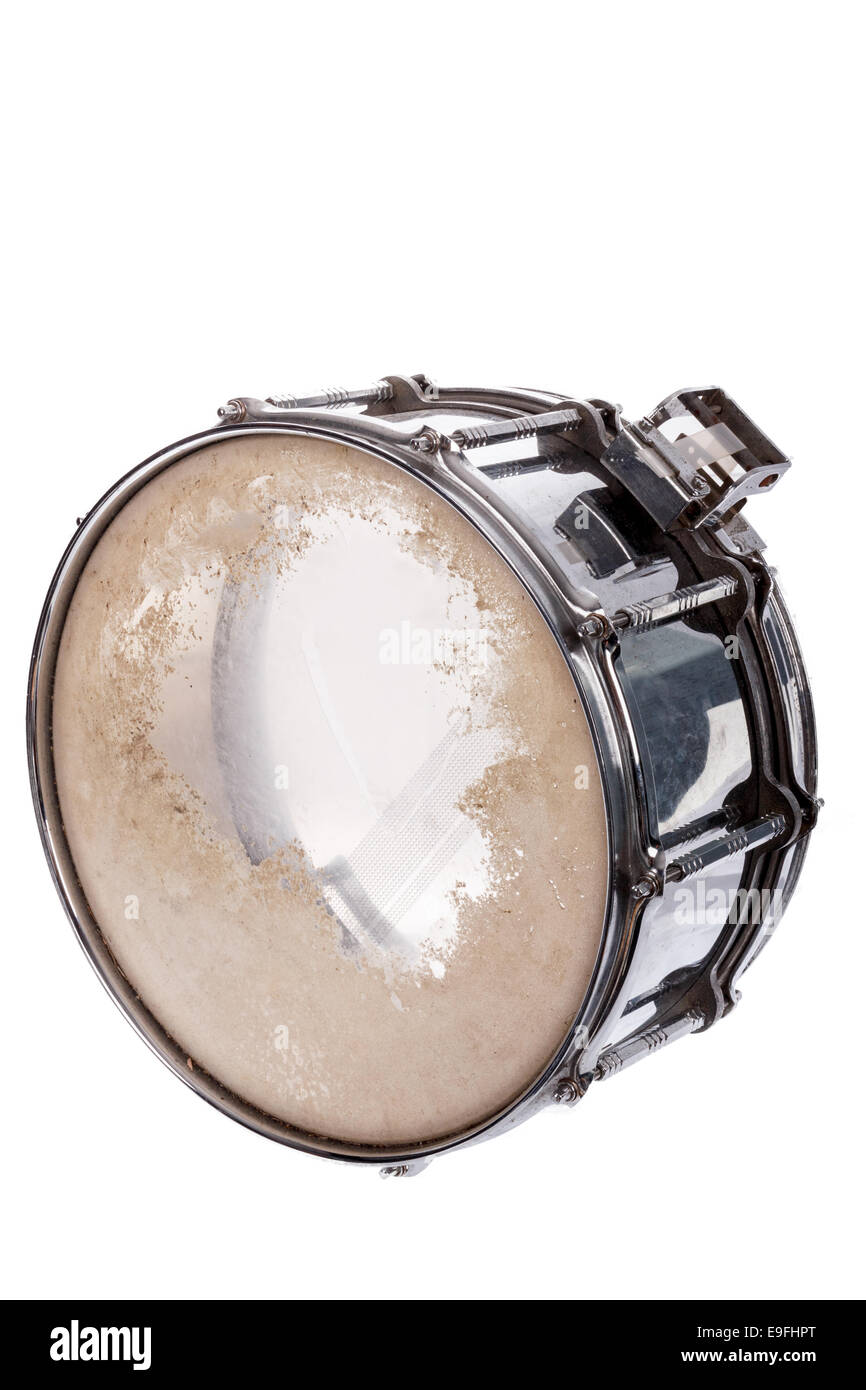 La musique noire caisse claire bois isolé sur fond blanc Banque D'Images