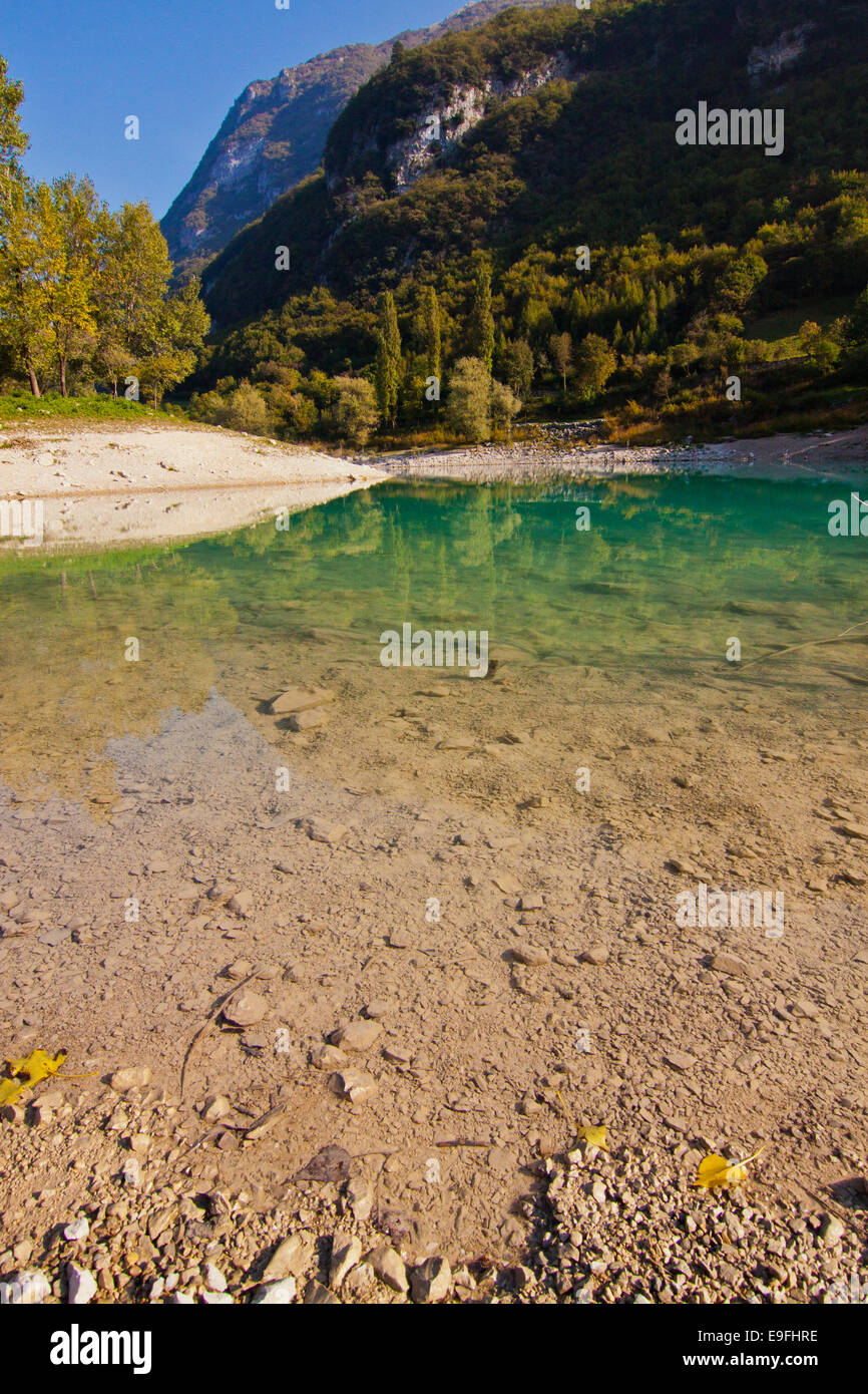 Mountain Lake Lago di Tenno Banque D'Images