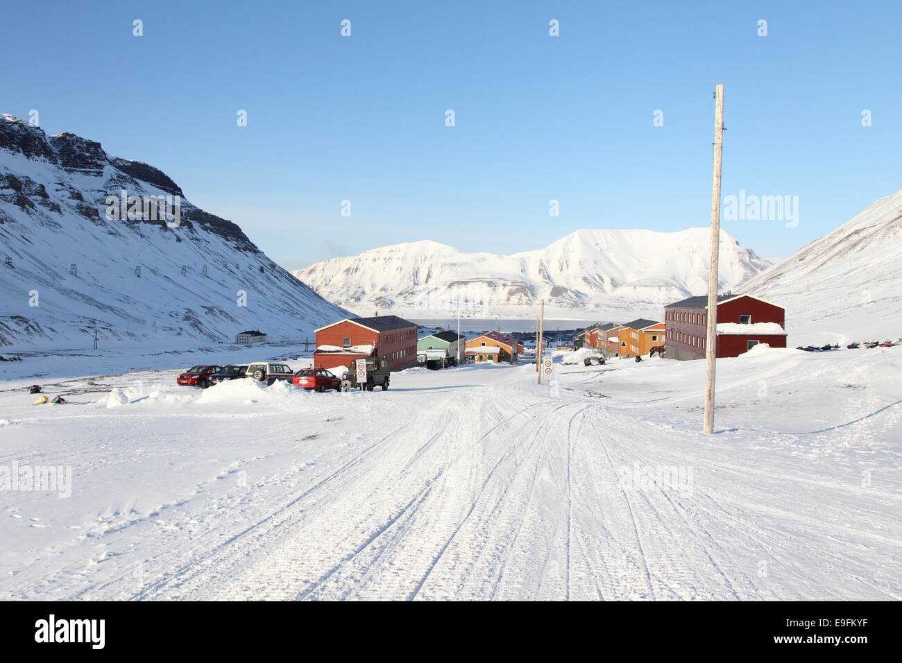 Longyearbyen, Svalbard Banque D'Images
