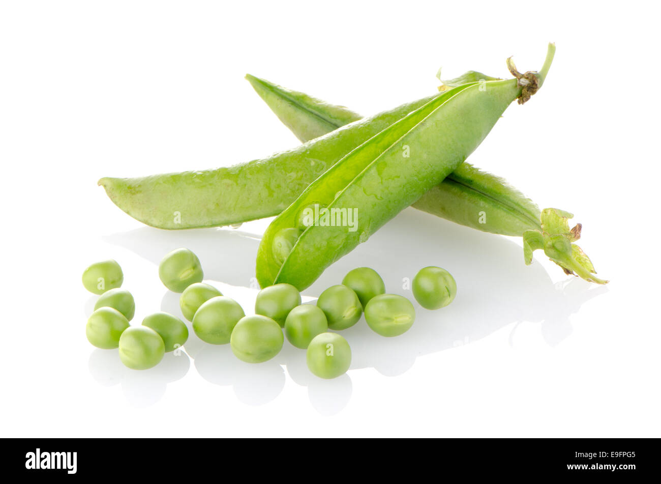 Fresh green pea pod Banque D'Images