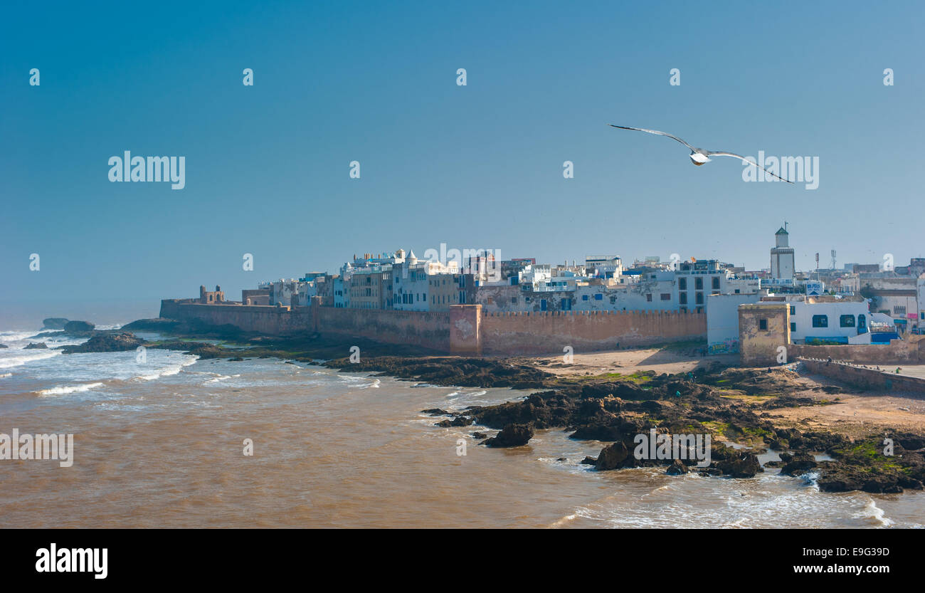 Bateaux de pêcheurs dans le port d'Essaouira, Maroc Banque D'Images