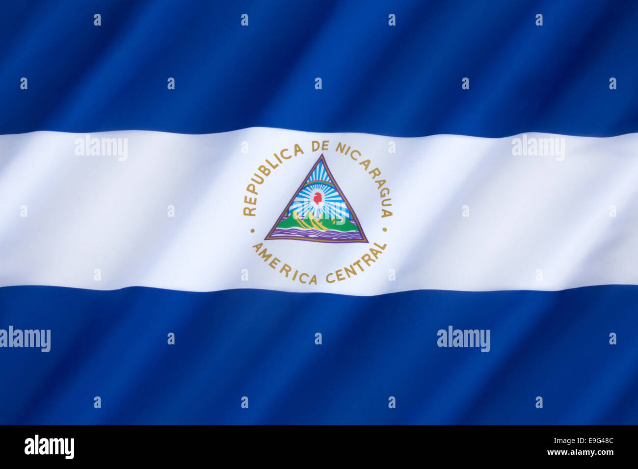 Le drapeau du Nicaragua Banque D'Images