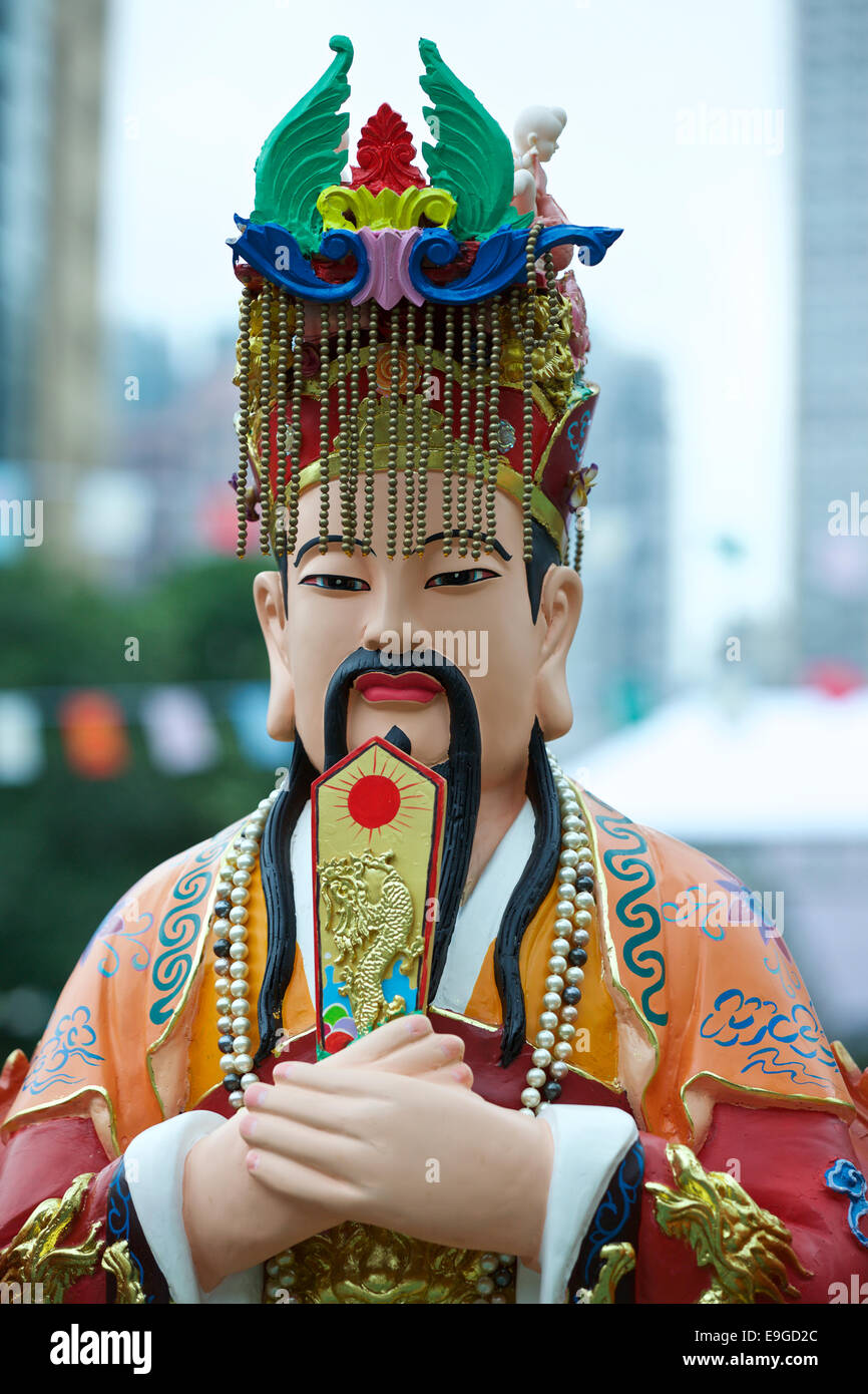 Divinités bouddhistes, Victoria Park, Hong Kong. Banque D'Images