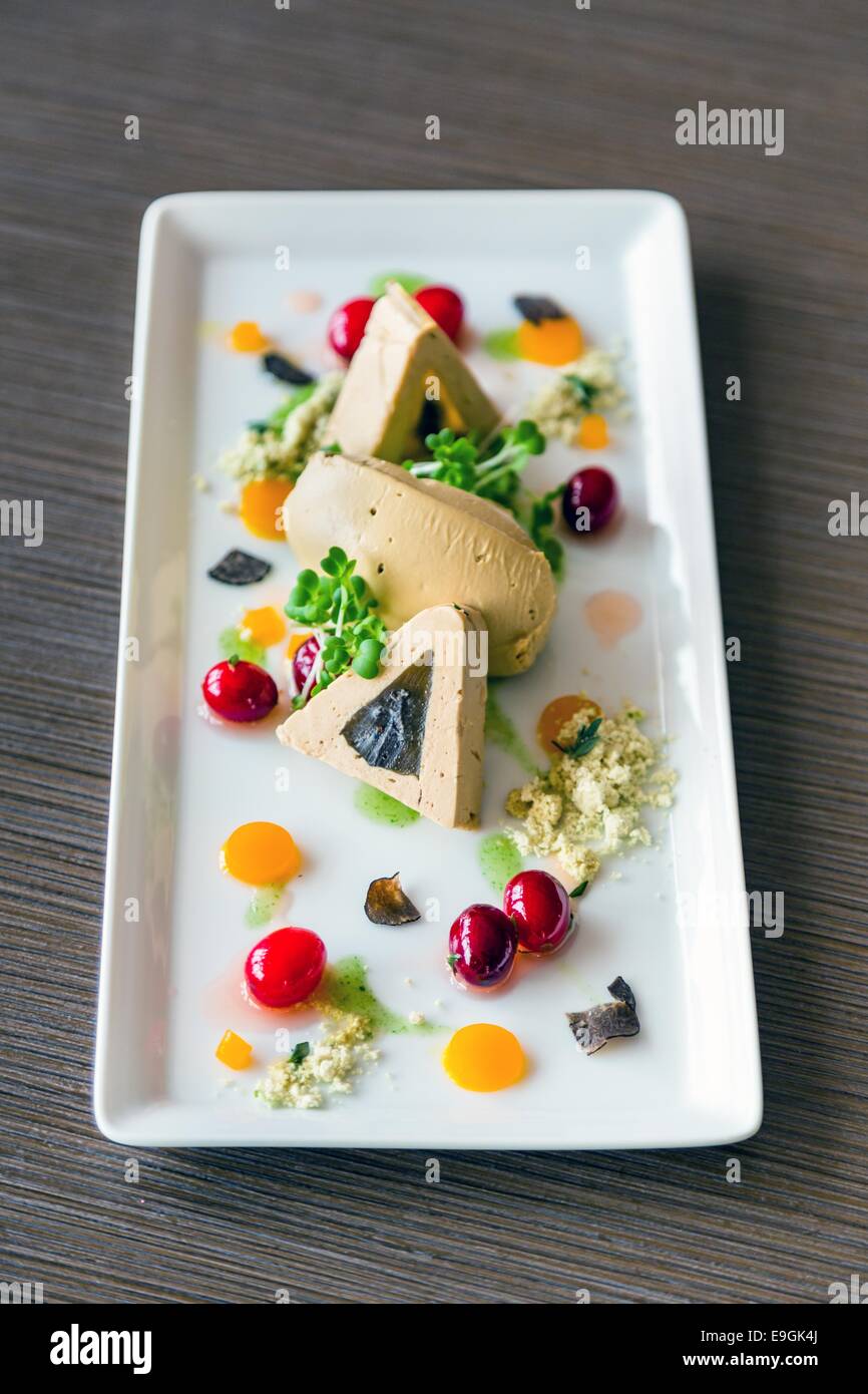 De délicieux plats gastronomiques Banque D'Images