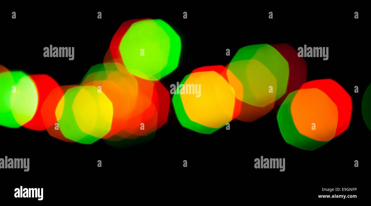 Bokeh Abstract background avec éclairage de couleur de Garland Banque D'Images