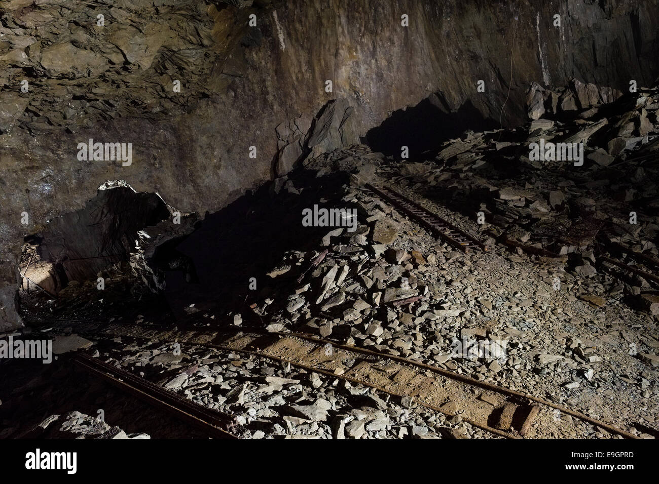 Spion Kop mine d'ardoise, Coniston, Lake District Banque D'Images