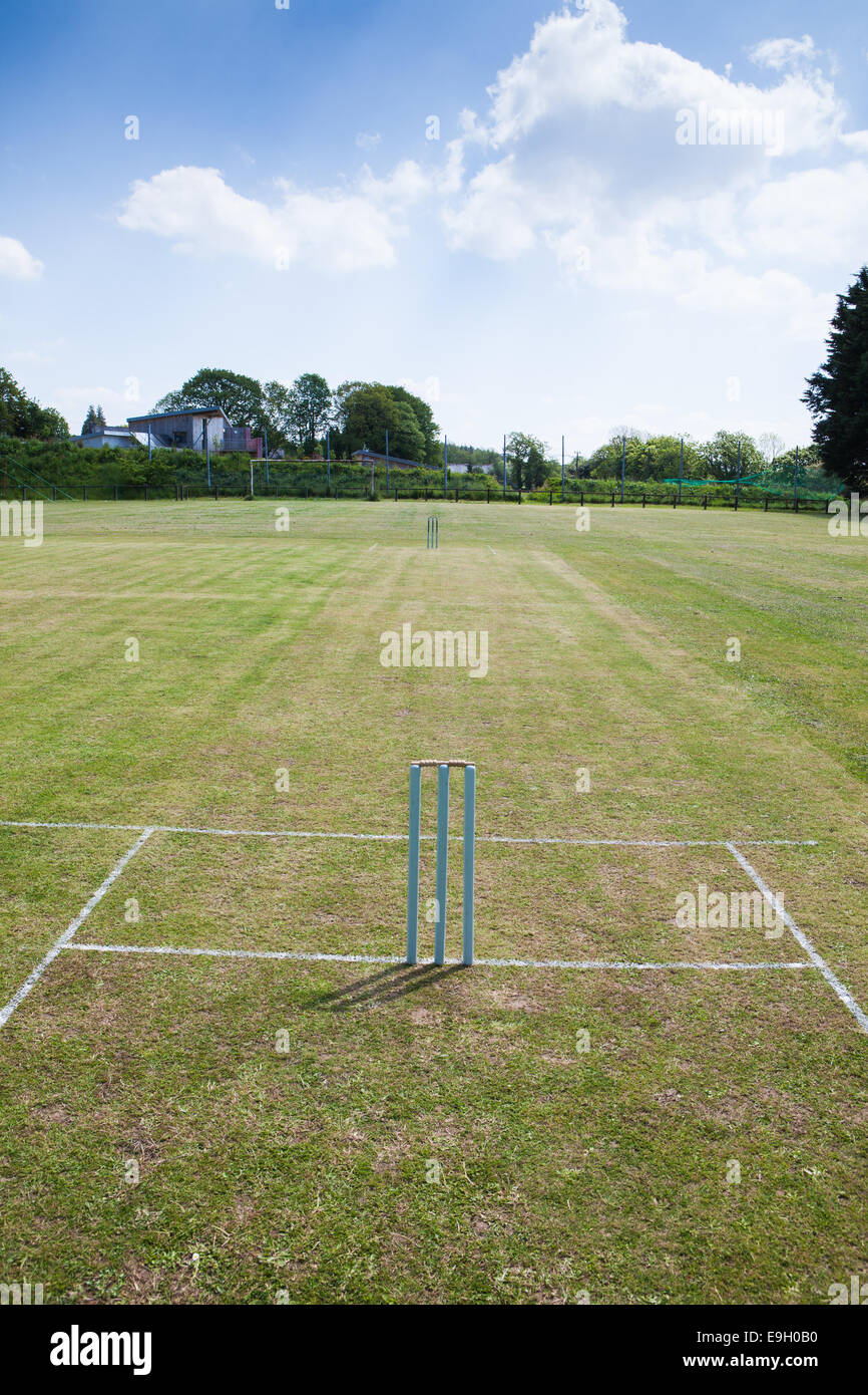 Journée Parfaite pour une partie de cricket, prêt pour le jeu pour commencer Banque D'Images