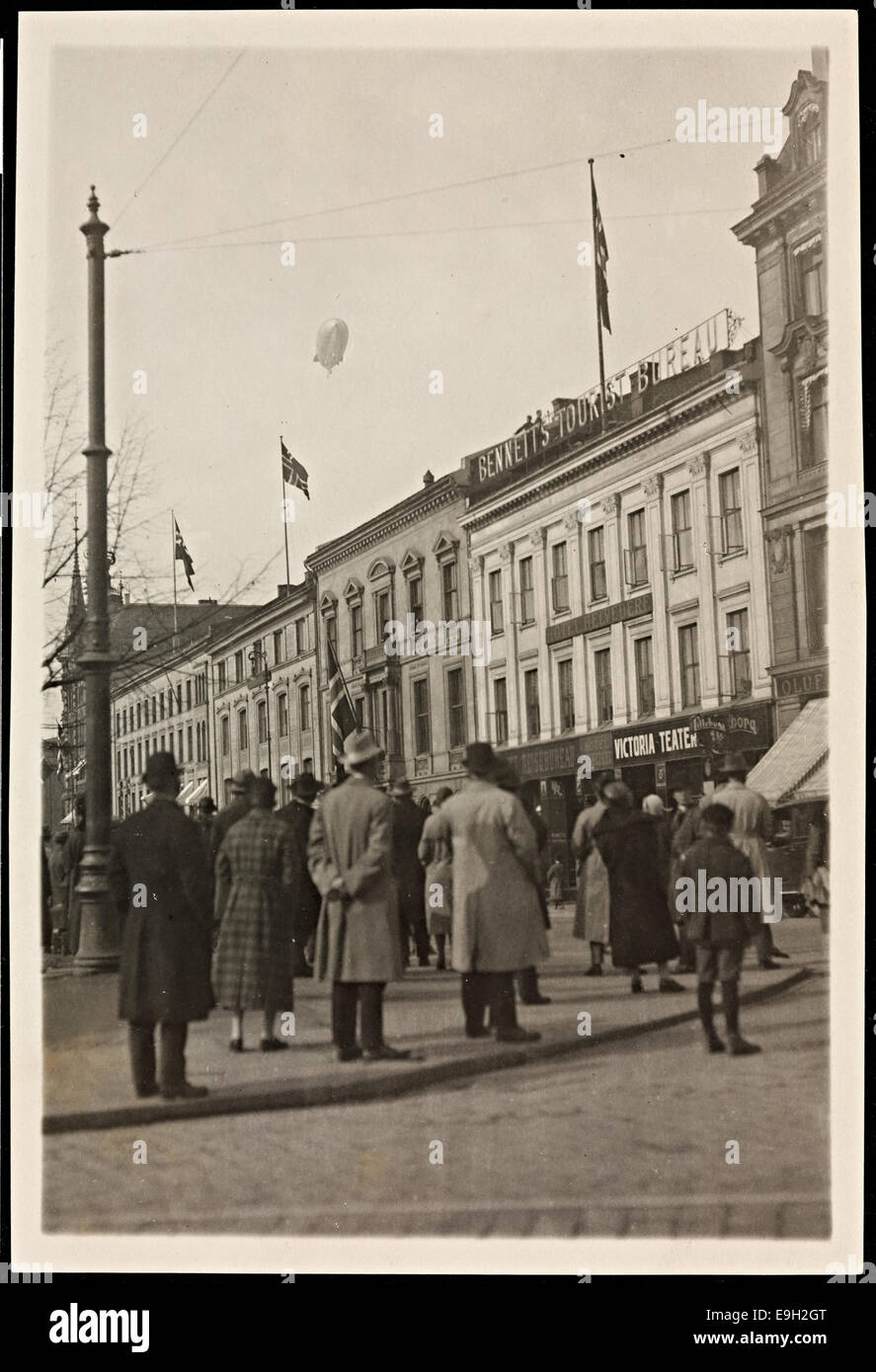 Luftskipet «Norge' sur Oslo, 14 avril 1926. Banque D'Images