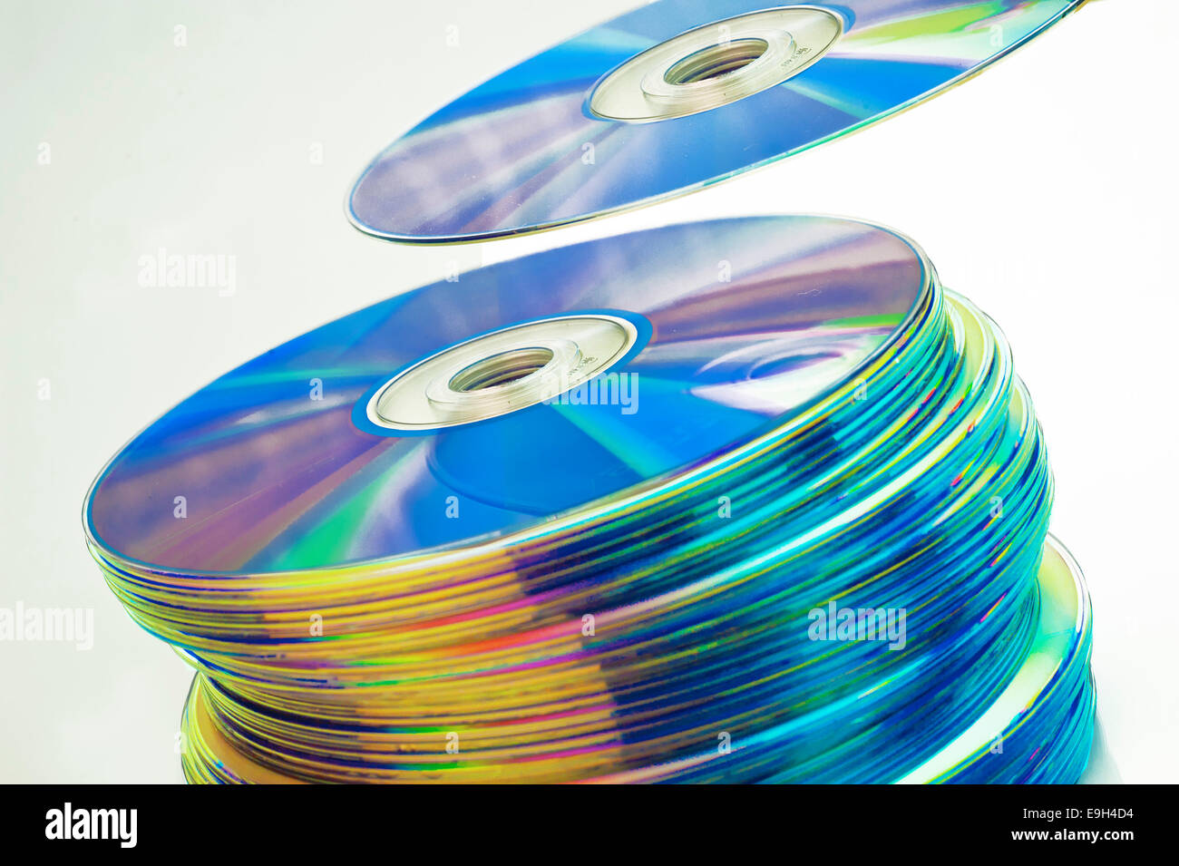 Pile de CD ou CD-R Banque D'Images