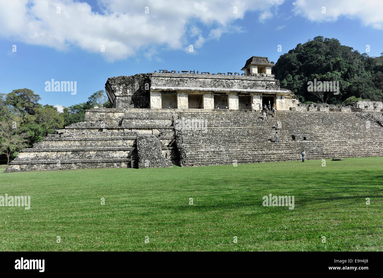 Templo de las Inscripciones, Temple des Inscriptions, site archéologique Maya de Palenque, du patrimoine culturel mondial de l'UNESCO Banque D'Images