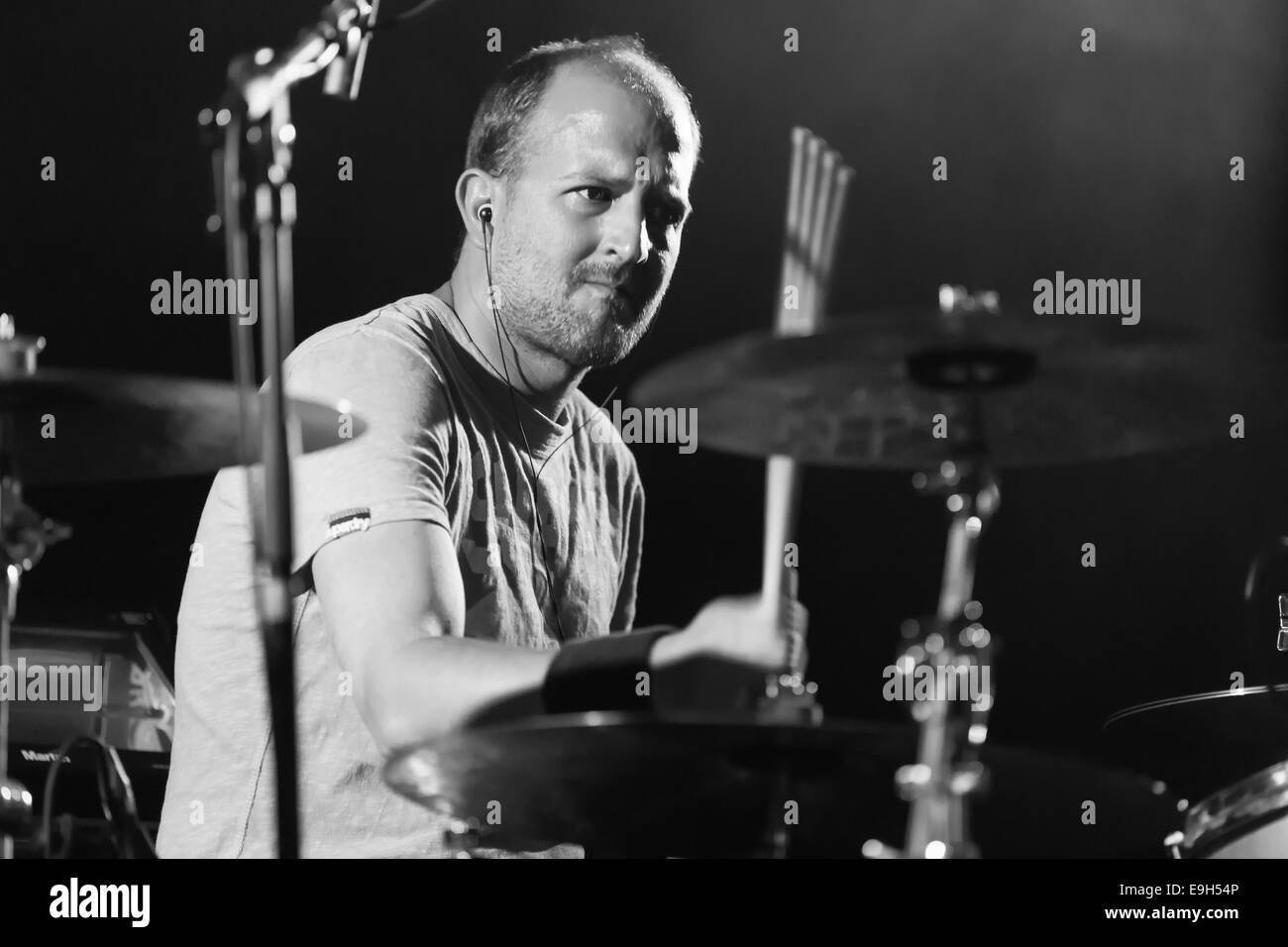 Thommy Lauper, batteur du groupe suisse Dada ante portas, Lucerne, Canton de Lucerne, Suisse Banque D'Images