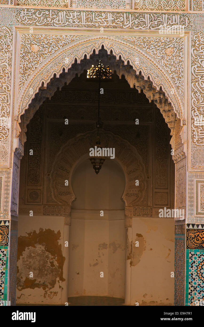 Bou Inania madrasa, Medersa Bou Inania de Meknès, Maroc, Maghreb, , Afrique du Nord Banque D'Images