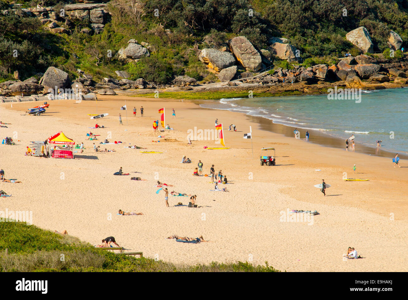 Plage d'eau douce, l'une des plages du nord de Sydney, printemps, New South Wales Australie Banque D'Images