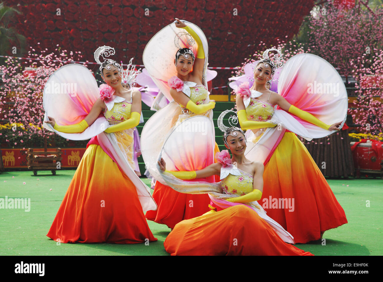 Groupe de danse chinoise Banque D'Images