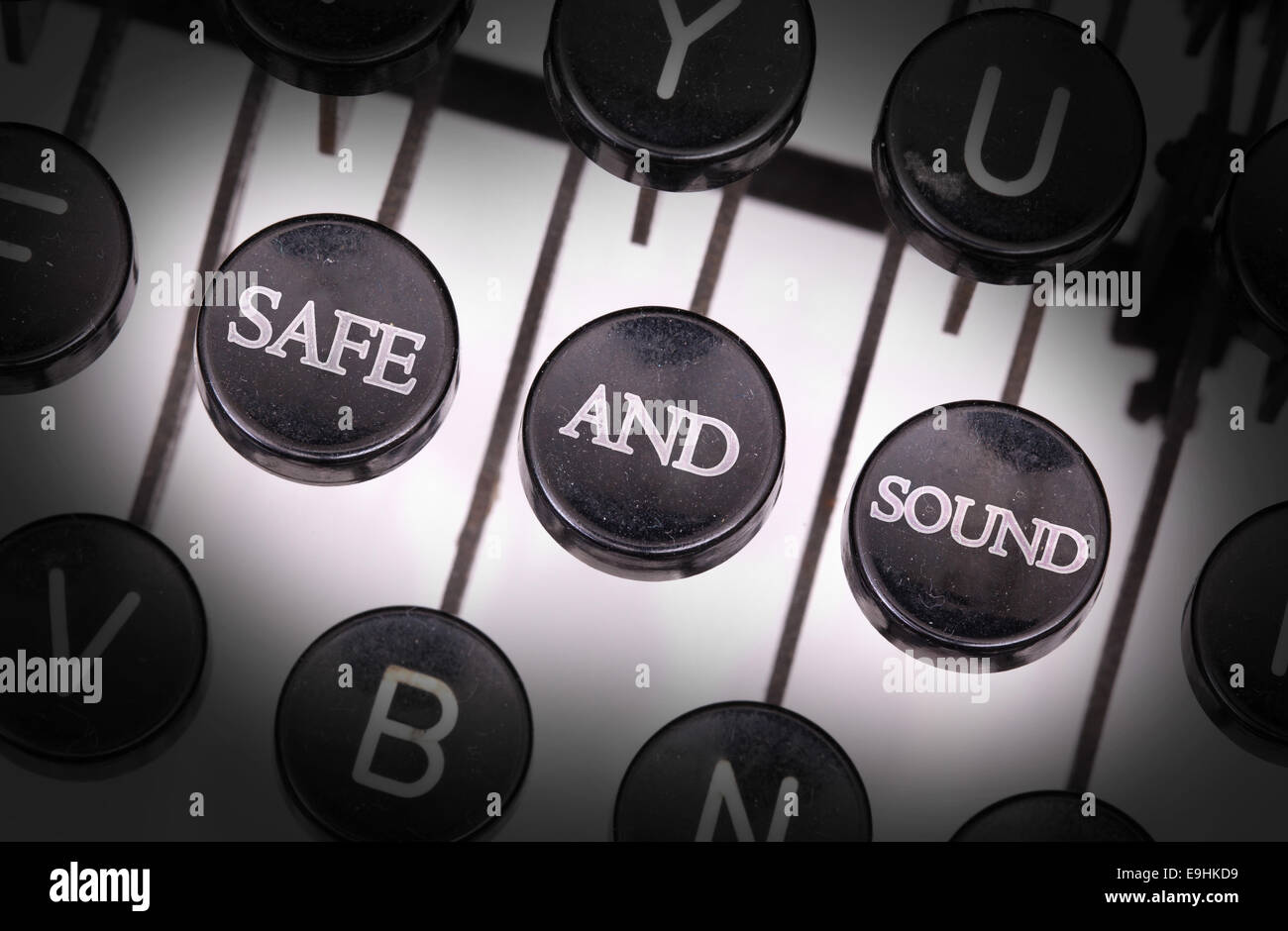 Machine à écrire avec des boutons spéciaux, sûr et stable Banque D'Images