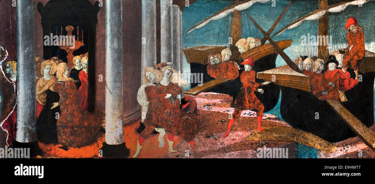 L'enlèvement d'Hélène par da Verona 1445 libéral - 1528 Italie italien ( la mythologie grecque Helen of Troy - Sparte ) Prince Paris Banque D'Images