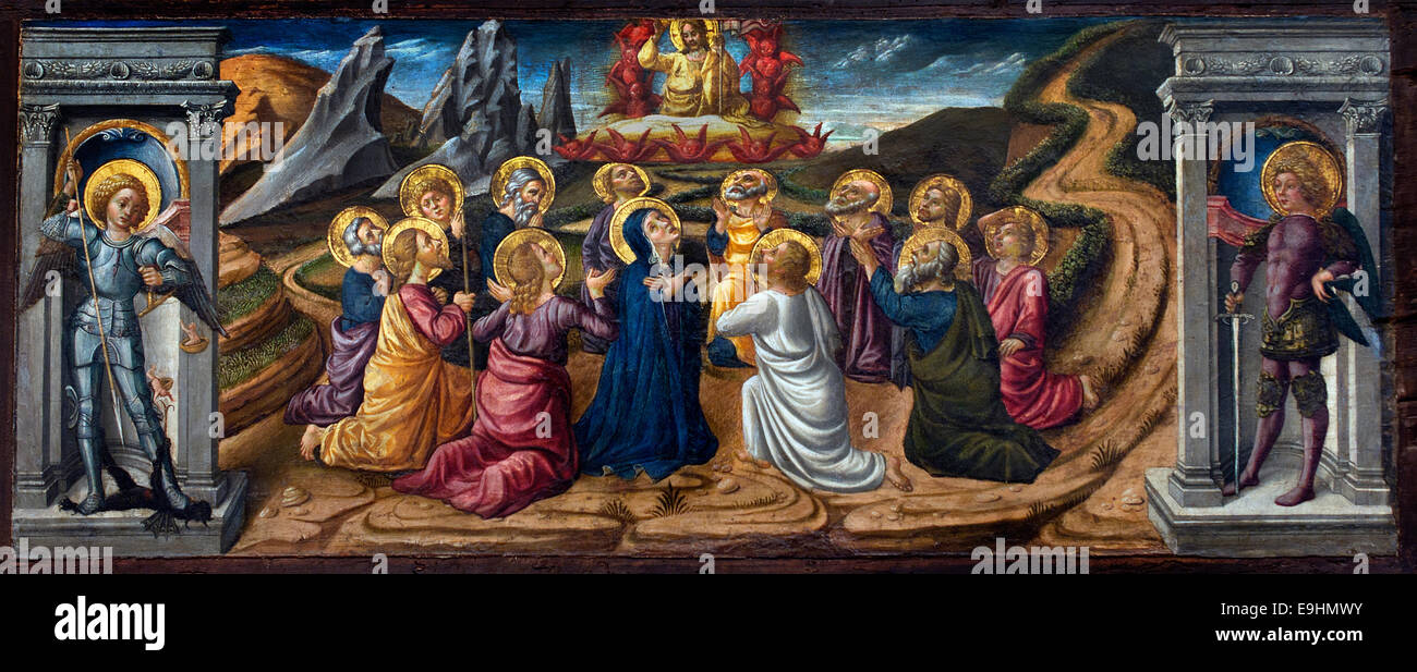 Ascension par Niccolo da Foligno FOLIGNO 1456 - 1502 (Ombrie) Italie Italien Banque D'Images