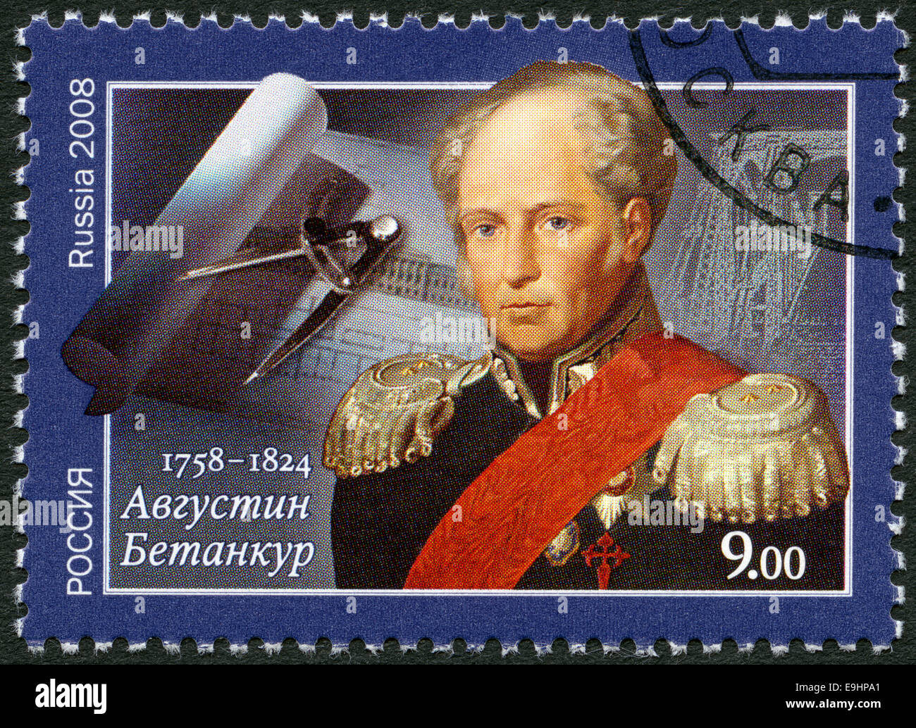 Russie - 2008 : présente le 250e anniversaire de la naissance de Agustín de Betancourt y Molina (1758-1824), ingénieur et architecte Banque D'Images