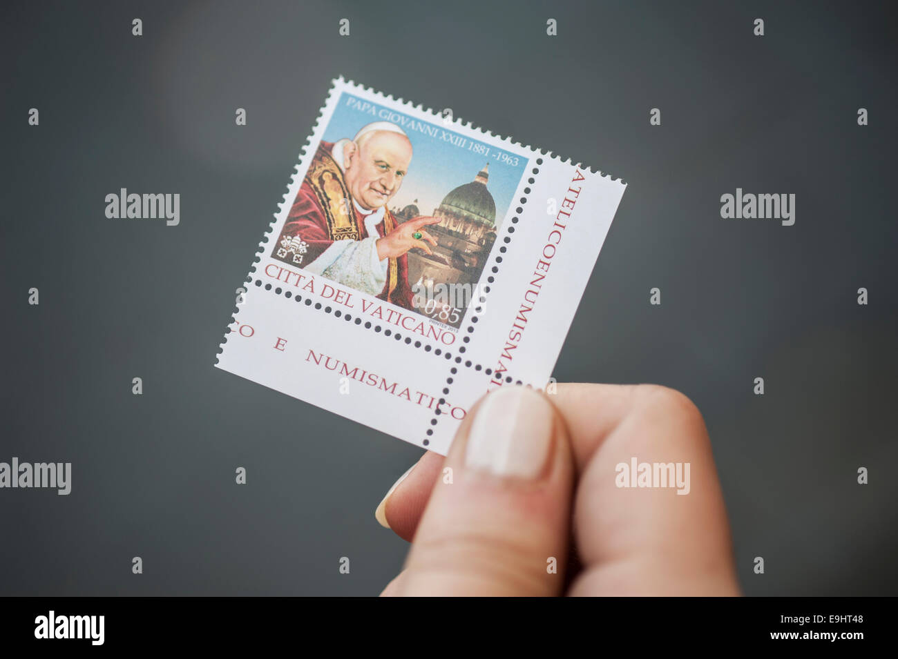 La Cité du Vatican le Service Postal Stamp Banque D'Images