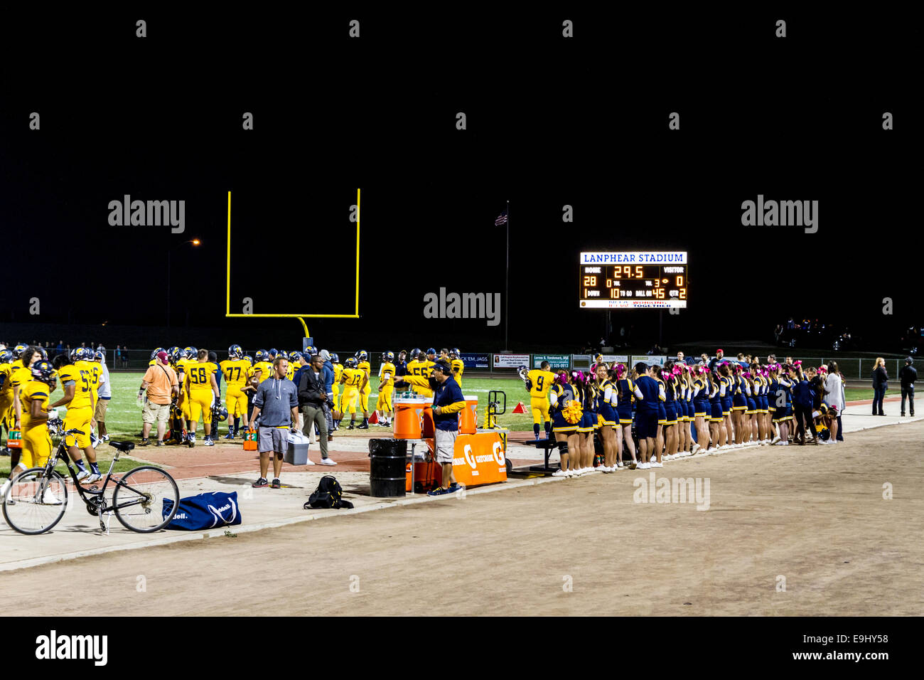 Un match de football et de fin de semaine dans la région de Modesto en Californie Octobre 2014 Banque D'Images