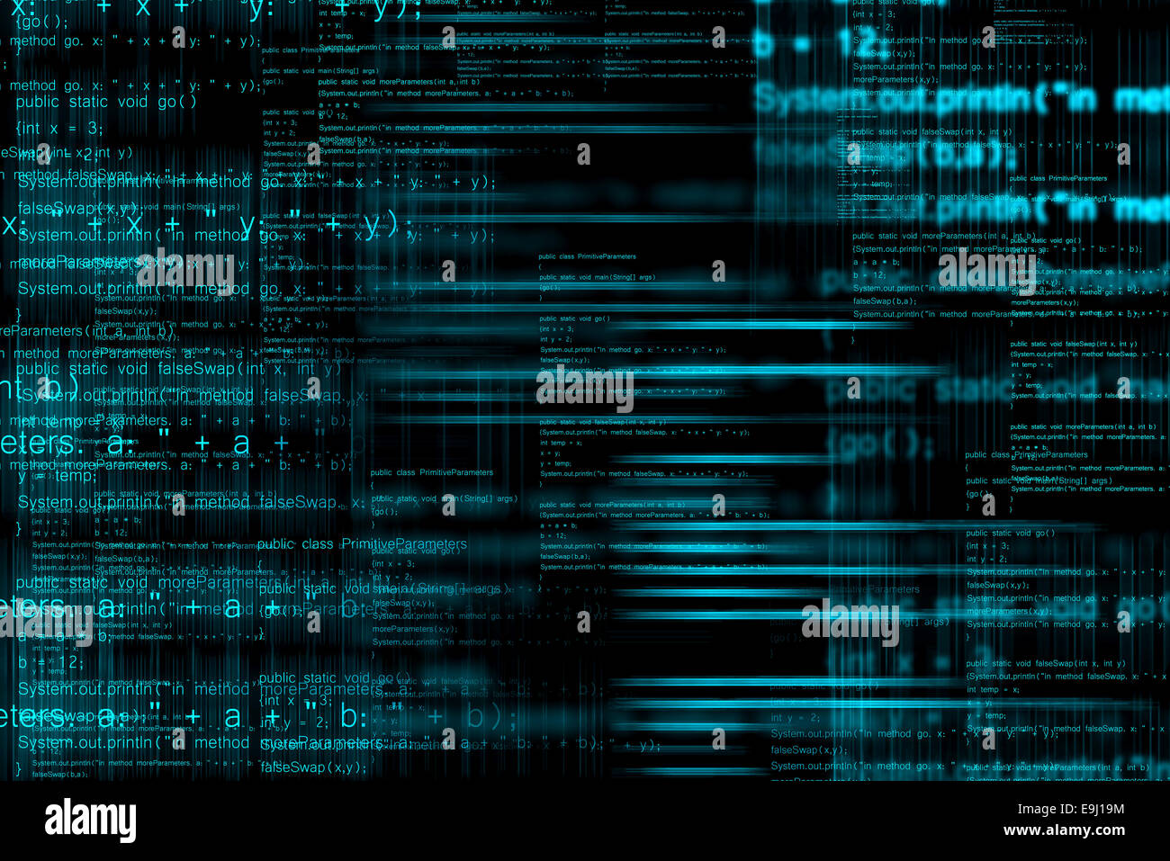 Résumé Le code de programmation comme arrière-plan technique Banque D'Images