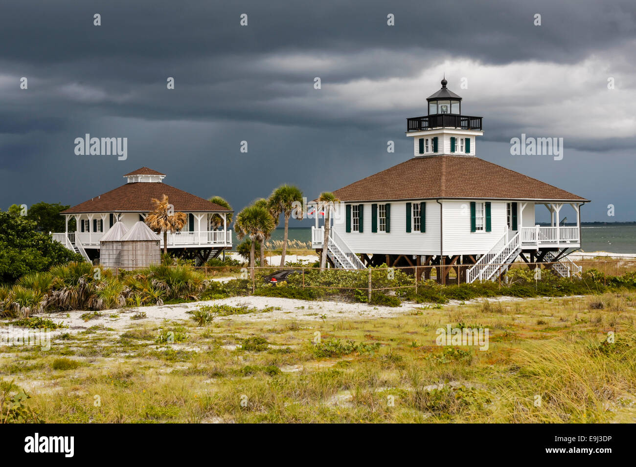 La Boca Grande Phare à la fin de Gasparilla Island FL Banque D'Images