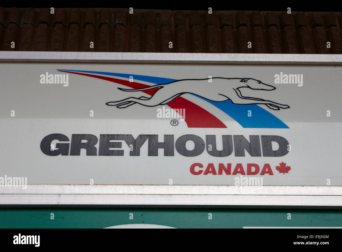 Inscrivez-vous à la gare des bus Greyhound Canada Banque D'Images