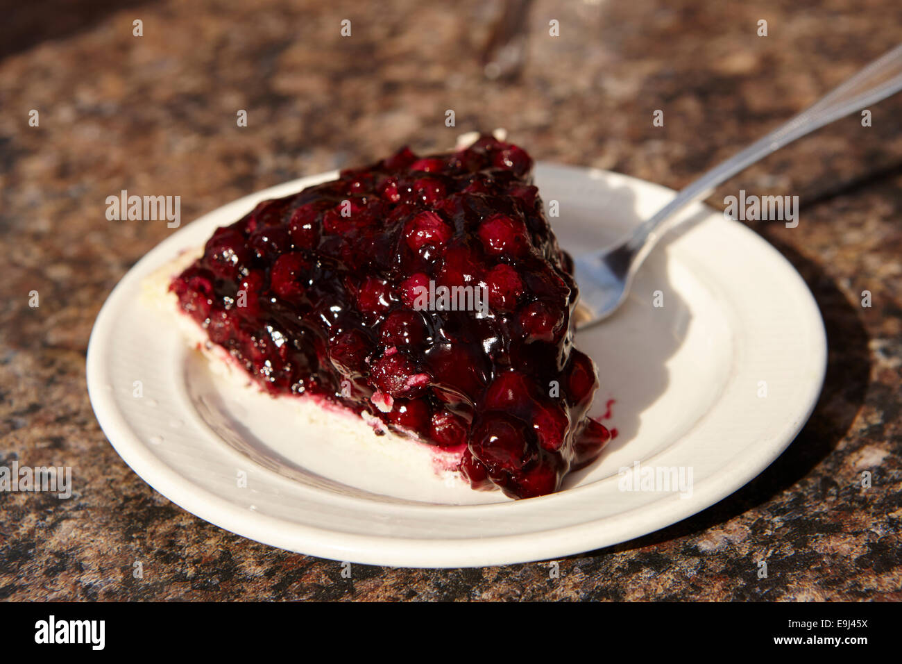 Tranche de tarte aux baies de saskatoon Saskatchewan Canada Banque D'Images