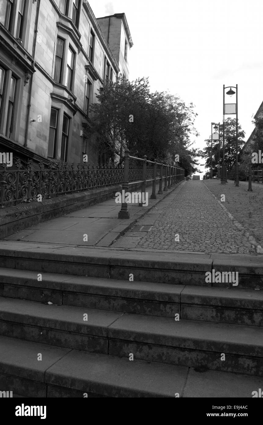 Lane côté de Great Western Road, à Glasgow, en Écosse Banque D'Images