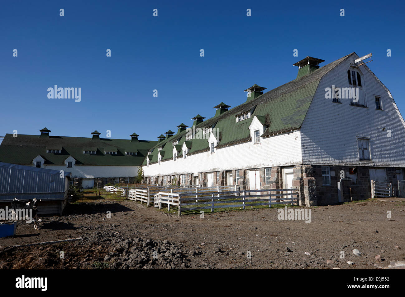 Grange de ferme traditionnel conçu par Brown et Vallance à l'université de la Saskatchewan, Canada Banque D'Images