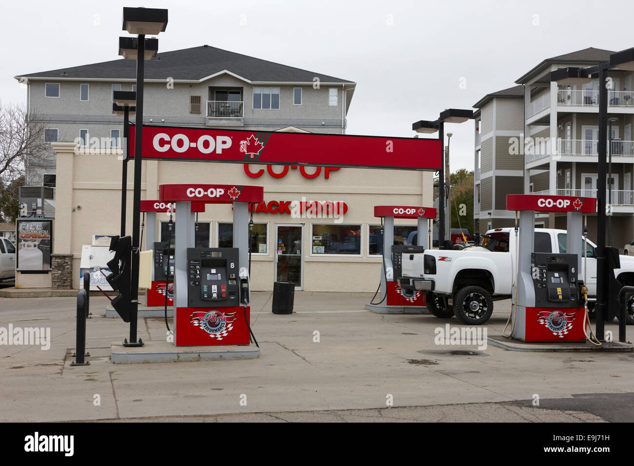 Co-op Gas Station libre service Saskatchewan Canada Banque D'Images