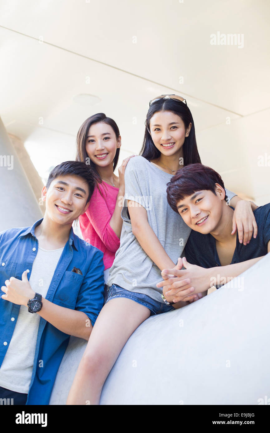 Portrait de jeunes amis Banque D'Images