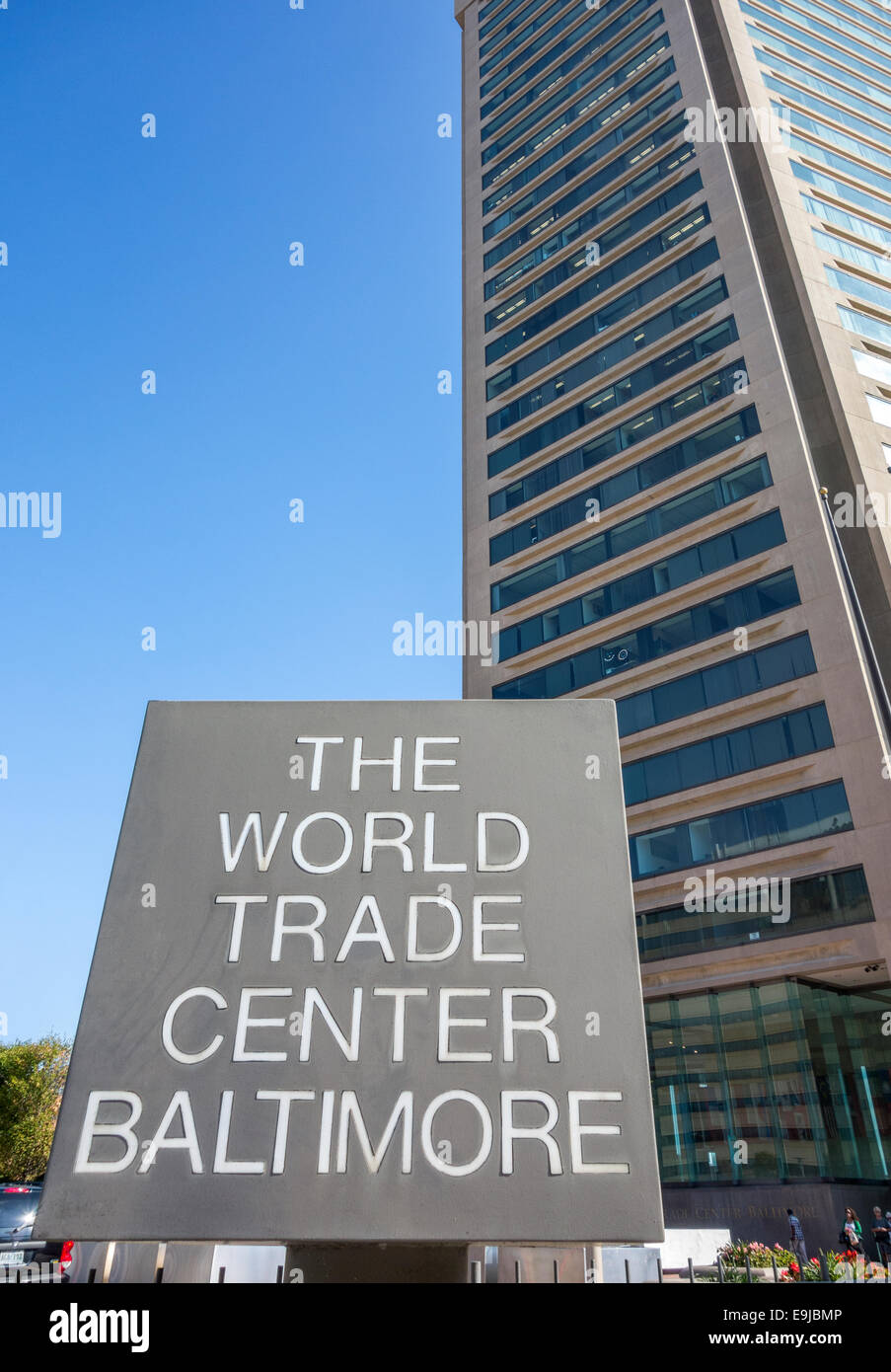 Le Baltimore World Trade Center WTC à Inner Harbor de Baltimore, Maryland. Banque D'Images