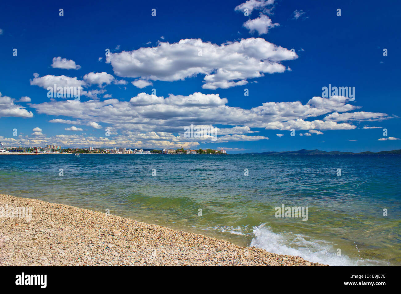 Ville de Zadar beach view Banque D'Images