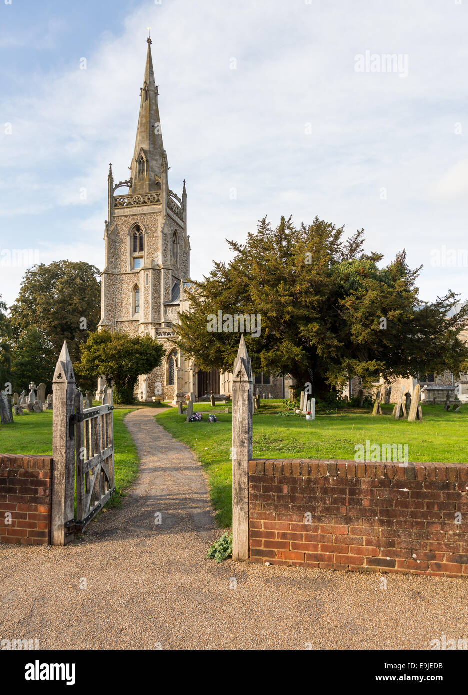 Dans l'église de silex Woolpit Suffolk Banque D'Images