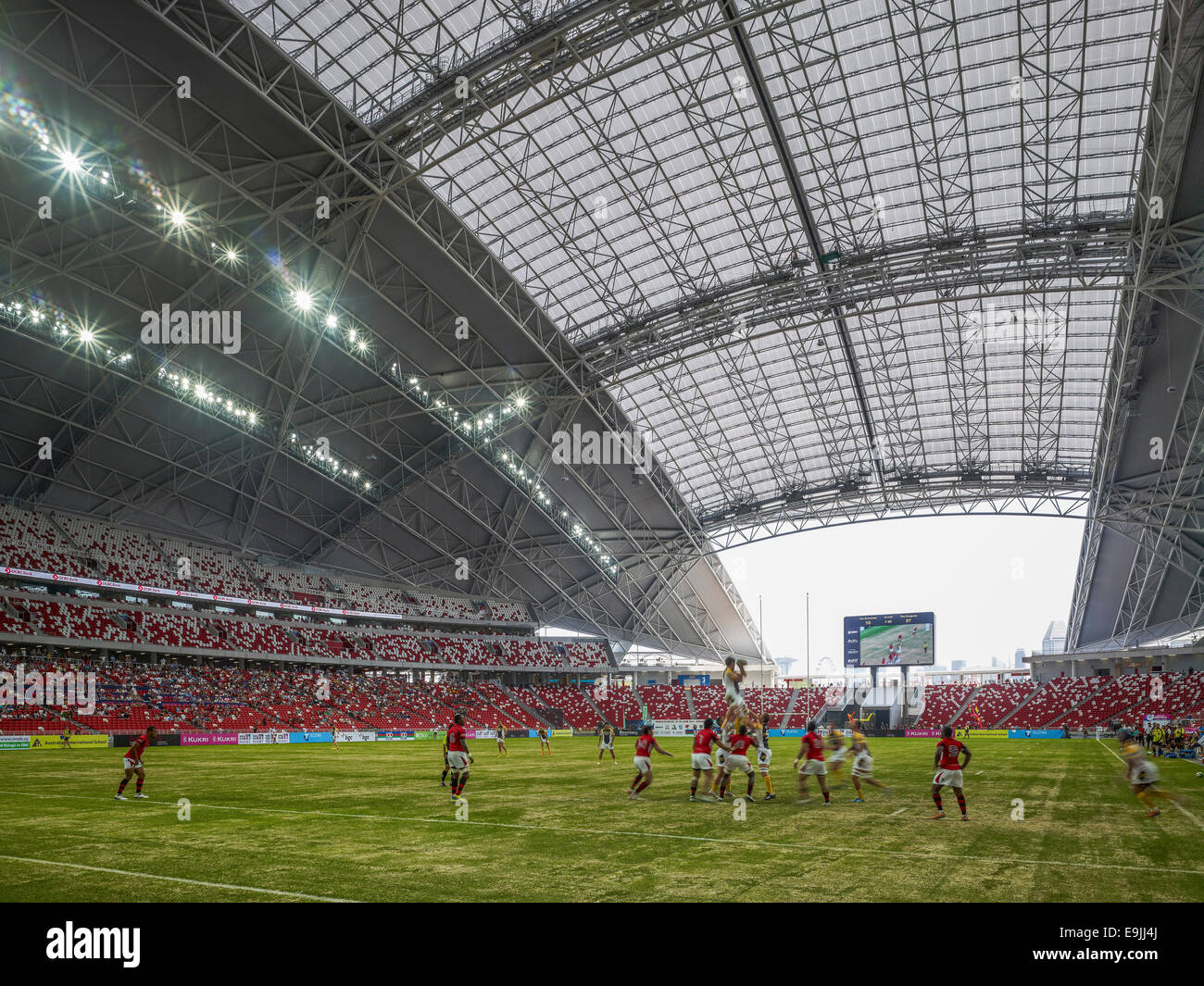 Stade National de Singapour, Singapour, Singapour. Architecte : Arup Associates, 2014. Banque D'Images