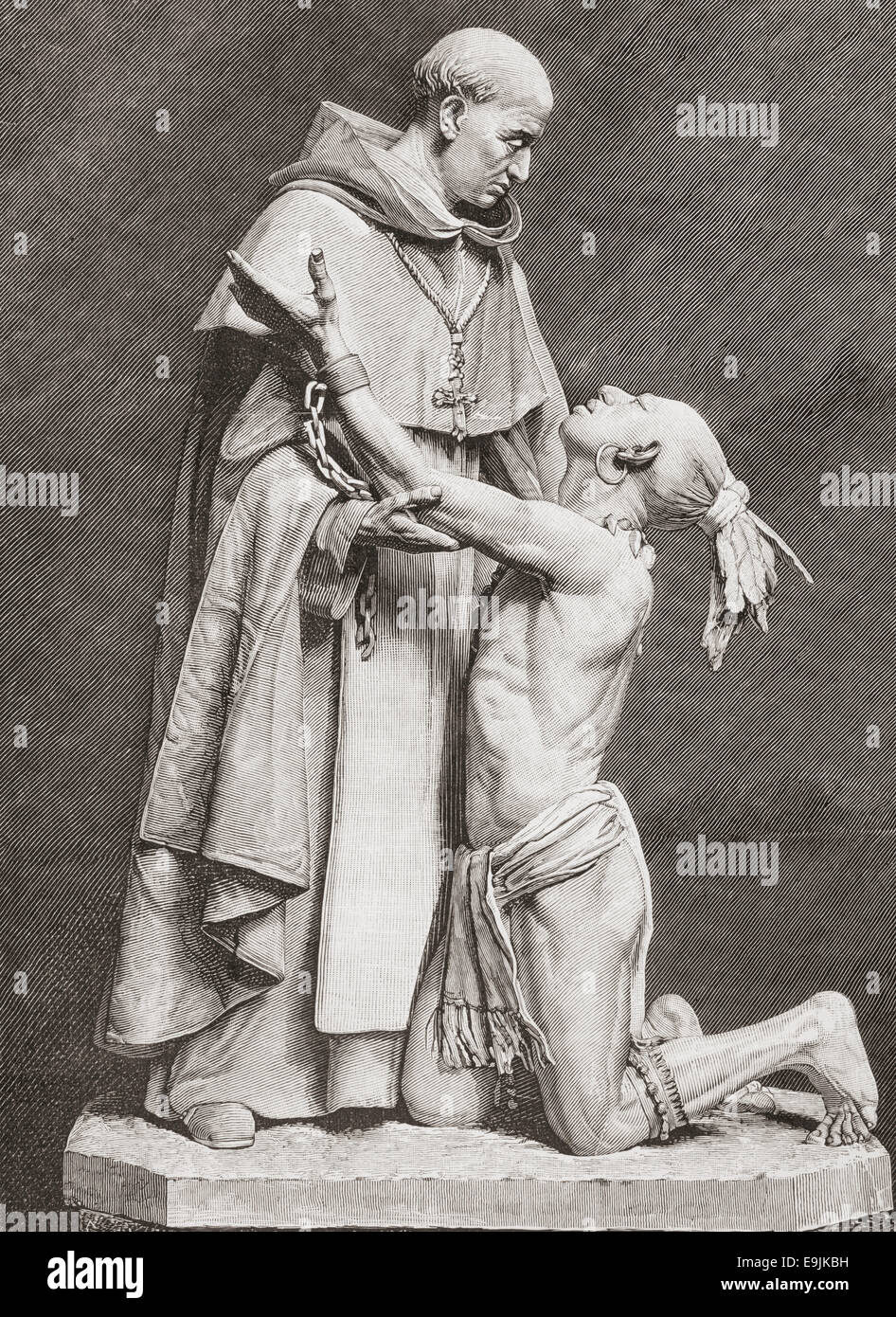Bartolomé de las Casas, ch. 1484 - 1566. 16e siècle l'historien espagnol, réformateur social et frère dominicain. Banque D'Images